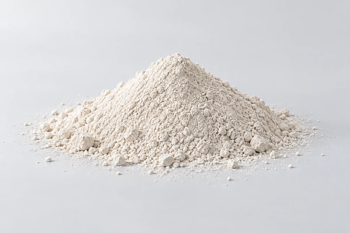 Illustrative studio view of flint powder