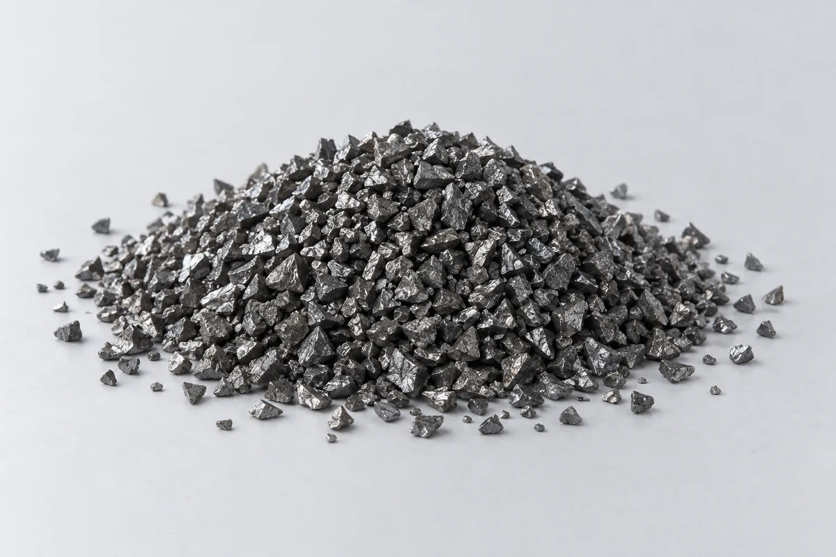 Illustrative studio view of steel grits
